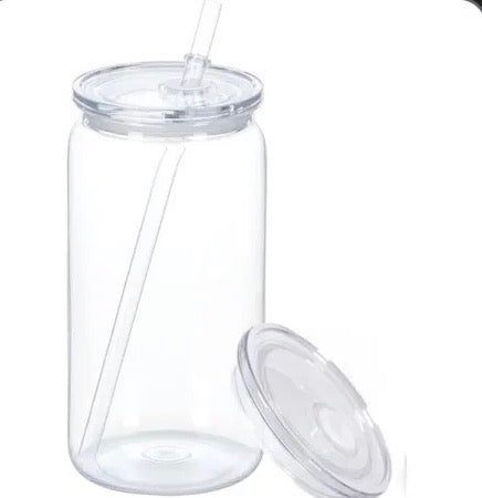 16 oz glass custom tumbler